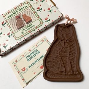 Vintage Hartstone Le Chat Stoneware Cookie Mold